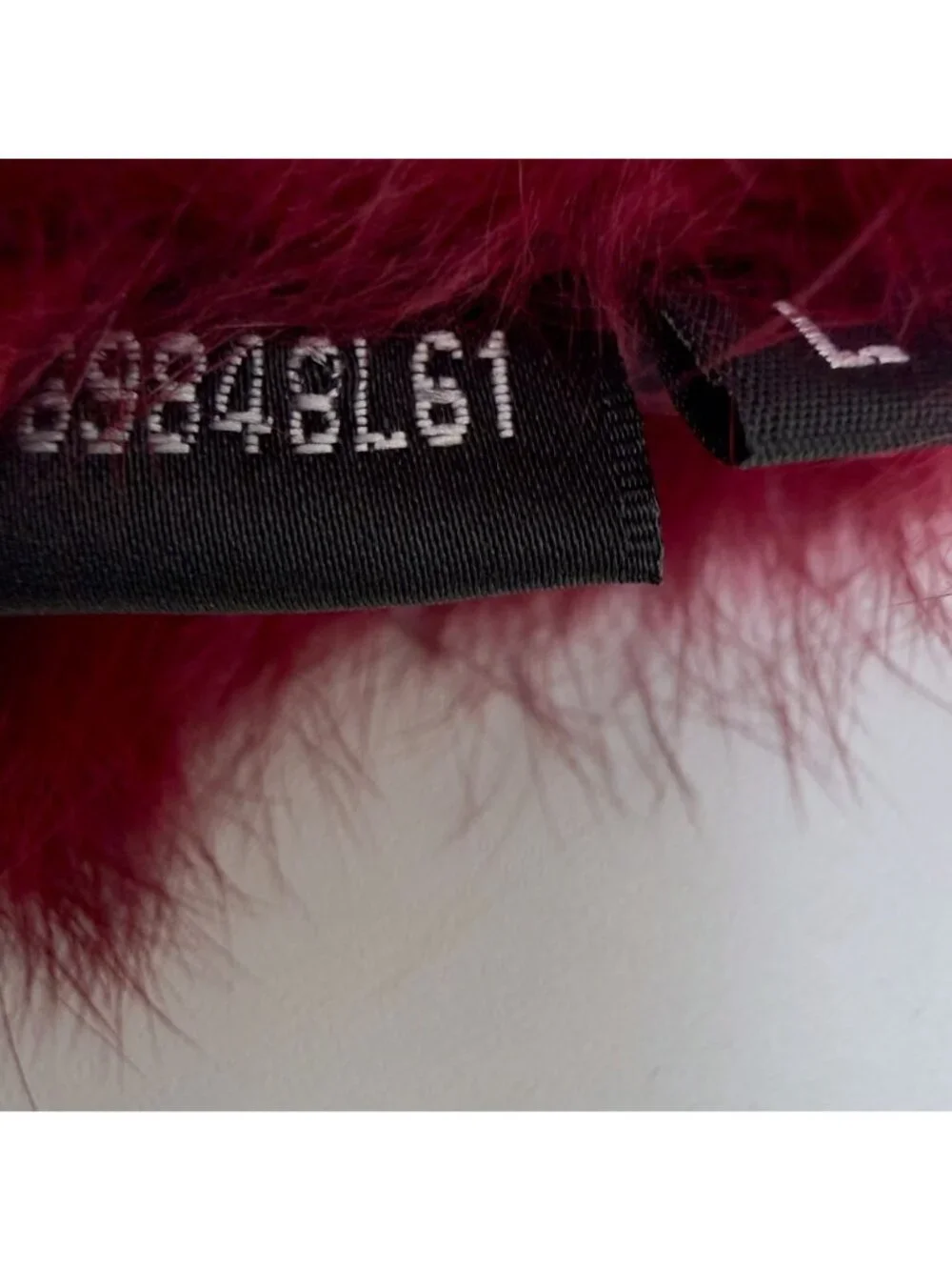 Wilsons Red Leather Gloves Womens Large Real Rabbit Fur Cuff Thinsulate
